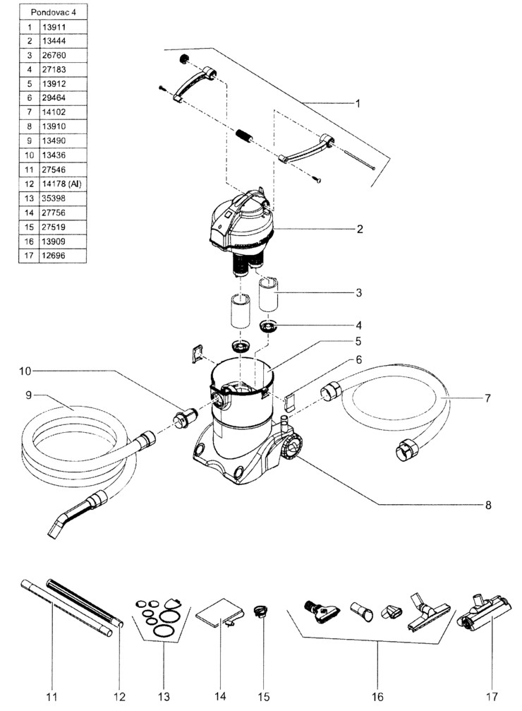 Oase Pondovac 4 Pond Vacuum Replacement Parts