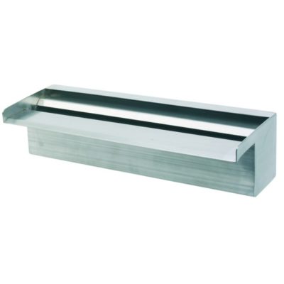 Calais 12" Sheer Falls Stainless Steel Waterfall Weir