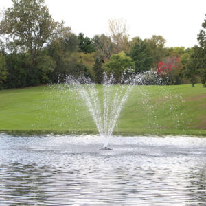Kasco 4400JF 1 HP Floating Fountain - Cypress Fountain Pattern - 9' tall x 28' wide Arch