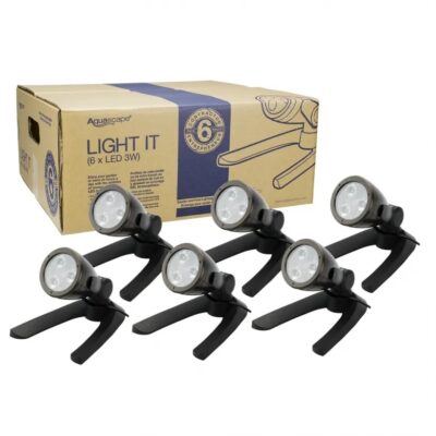 Aquascape 3 Watt LED Garden & Pond Spotlight - 6 Light Contractor Pack - FREE SHIPPING (84047)
