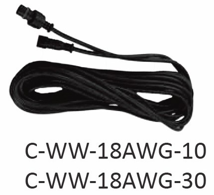 ProEco Products 2 Pin Male x Female Extension Cable, 18 AWG, 10 Meters (32.4 ft.)